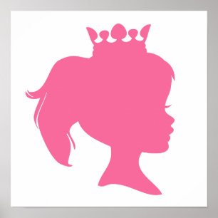 Póster Camisetas y regalos de la Princesa de Silhouette r