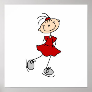 Póster Camisetas y regalos de patinaje sobre hielo del Ch