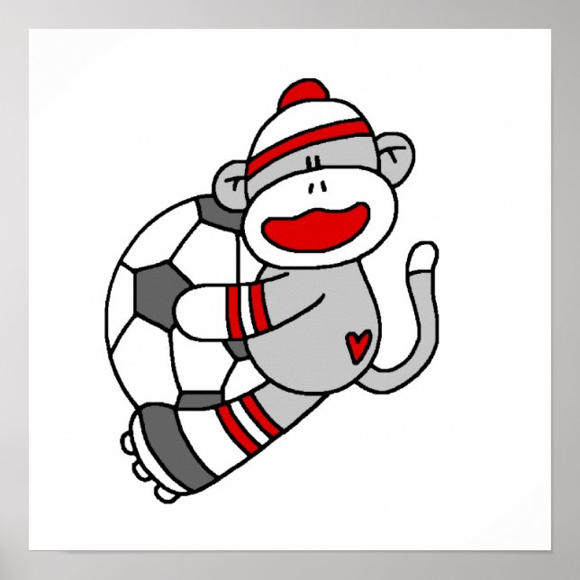 Póster Camisetas y regalos de Sock Monkey (Frente)