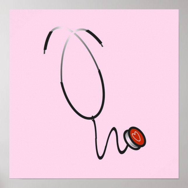 Póster Camisetas y regalos del estetoscopio (Frente)