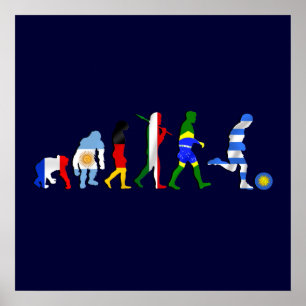 Póster Camisetas y regalos del fútbol de Uruguay