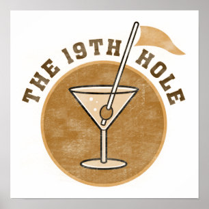 Póster Camisetas y regalos del Golf 19th Hole