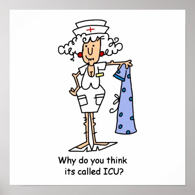 Póster Camisetas y regalos divertidos para enfermeras de  (Frente)