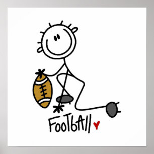 Póster Camisetas y regalos para el fútbol básico de Stick