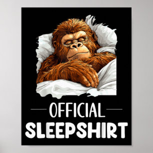 Póster Camisón de dormir Bigfoot Sasquatch Amantes Pijama