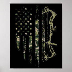 Póster Camo Bandera Estadounidense Bocazas Arco de Arco D
