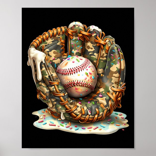 Póster Camo Baseball Gloves Lifestyle 101 Apparel Drip Ic (Frente)