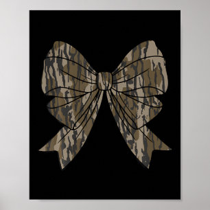 Póster Camo Coquette Bow Caza Mujeres Chicas Niños