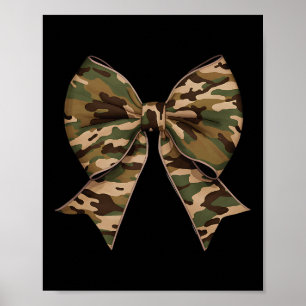 Póster Camo Coquette Bow Chicas de caza de pato niñas Hu
