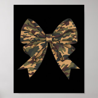 Póster Camo Coquette Bow Chicas de caza de pato niñas Hu