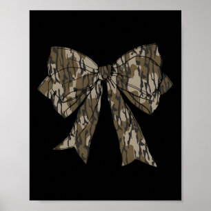 Póster Camo Coquette Bow Chicas de caza de pato niñas Hu