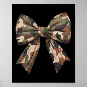 Póster Camo Coquette Bow Chicas de caza de pato niñas Hu
