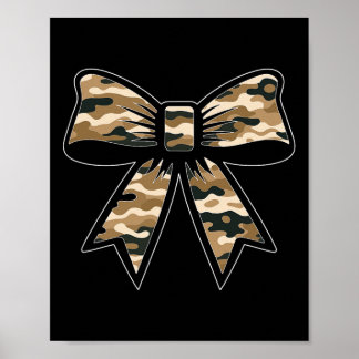 Póster Camo Coquette Bow Duck Hunt Duck Caza Mujeres Gir