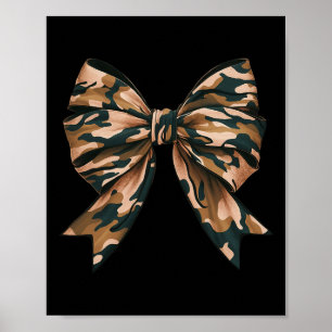 Póster Camo Coquette Bow Duck Hunt Duck Caza Mujeres Gir