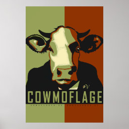 Póster Camo Cowmoflage Pop Art Cow Poster