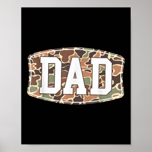 Póster Camo Dad, papá papá de la vieja escuela