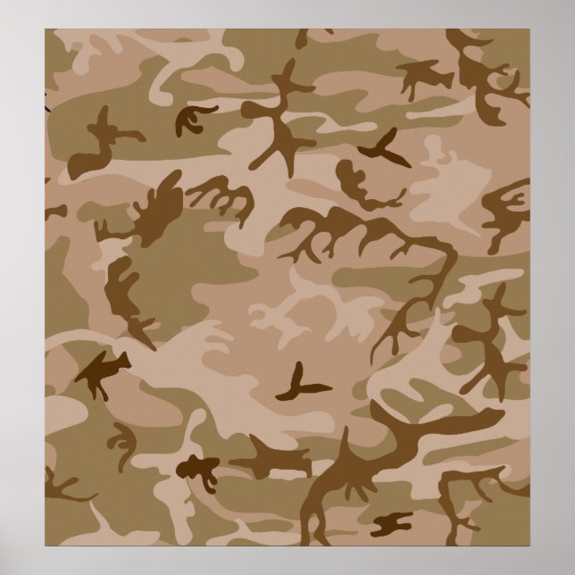 Póster Camo Desierto - Camuflaje Marrón (Frente)