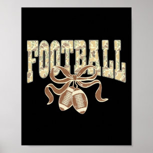 Póster Camo Footll Preparado Coquette Cerezas Lazo Mujere