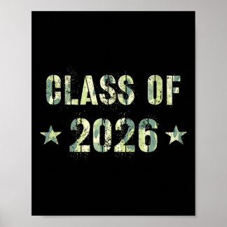 Póster Camo Futuro Graduación Clase Futuro De 2026 9º Gra