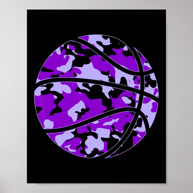 Póster Camo morado para el esqueleto de camuflaje morado (Frente)