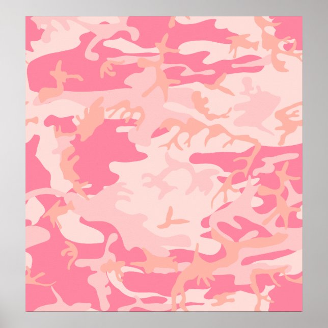 Póster Camo rosa - Camo femenino (Frente)