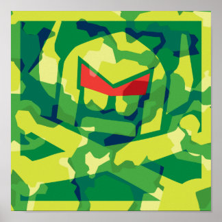 Póster Camo Swede en verde