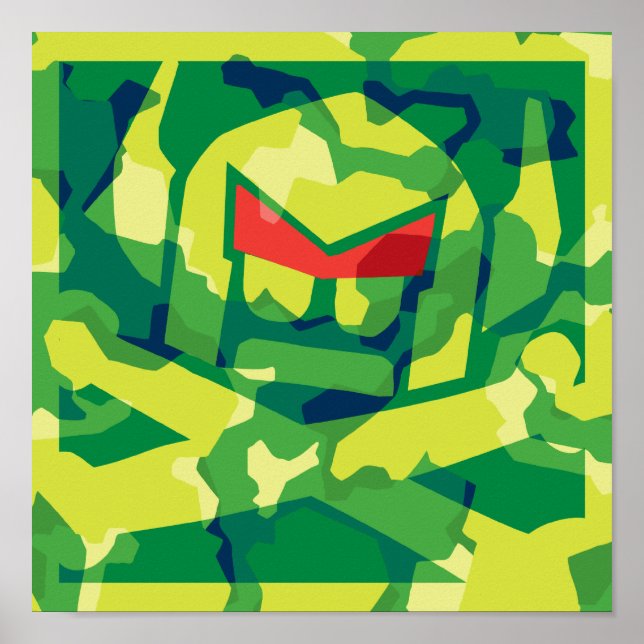 Póster Camo Swede en verde (Frente)