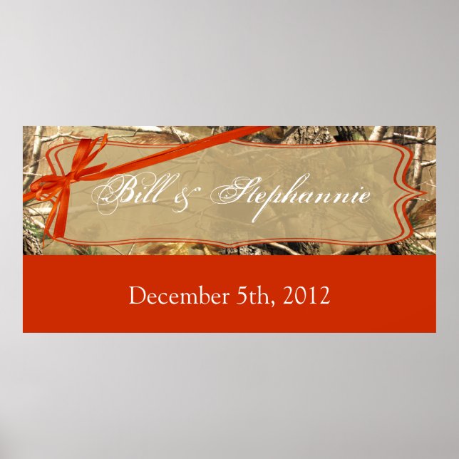 Póster Camoflouge de cazadores de pancartas personalizado (Frente)