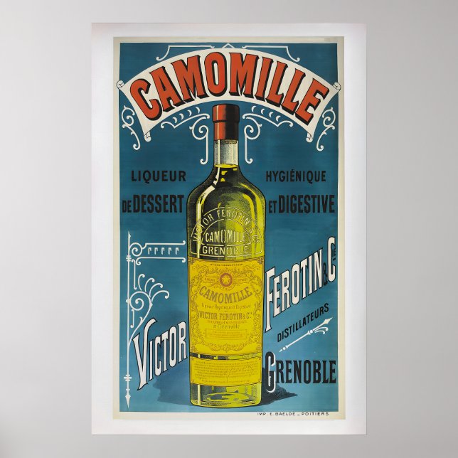 Póster Camomille Liqueur de Dessert Victor Ferotin & Cie (Frente)