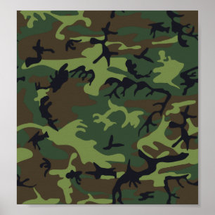 Póster Camouflage Green