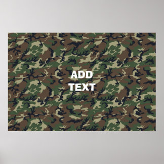 Póster Camouflage Woodland