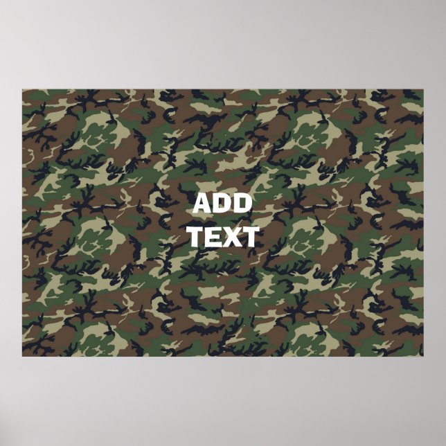 Póster Camouflage Woodland (Frente)