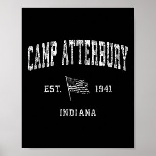 Póster Camp Atterbury Indiana En Camiseta Deportiva De Ba