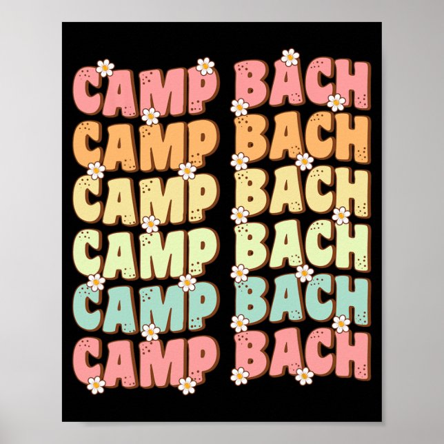 Póster Camp Bach Groovy Bride Squad Camping Bachelorette (Frente)