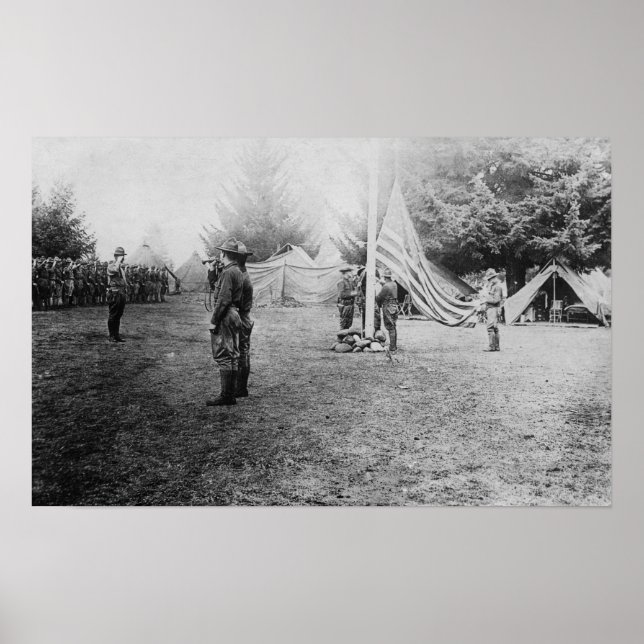 Póster Camp Lewis, WA - Soldados retiran a los estadounid (Frente)