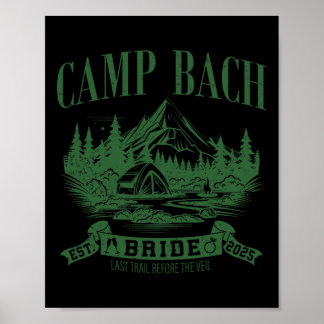 Póster Campamento Bach Bride Camping Bachelorette Party