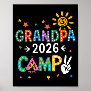 Póster Campamento de Abuelo 2026 Vacaciones Familiares Ve