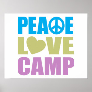 Póster Campamento de amor por la paz