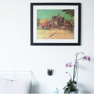 Póster Campamento de gitanos Caravanas por Vincent van Go