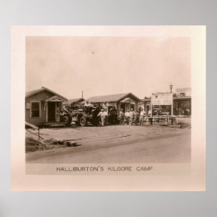 Póster Campamento de Halliburton, Kilgore, Texas 1931