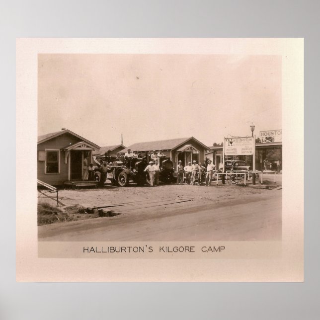 Póster Campamento de Halliburton, Kilgore, Texas 1931 (Frente)