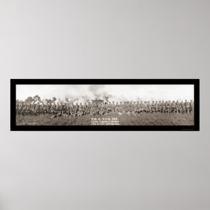 Póster Campamento de Infantería Canton OH Foto 1917