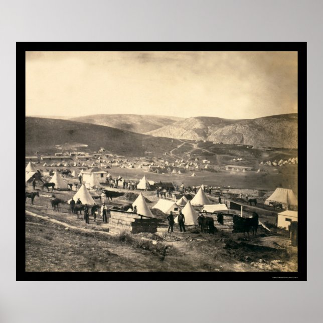 Póster Campamento de la 5ª Guardia de Dragones 1855 (Frente)