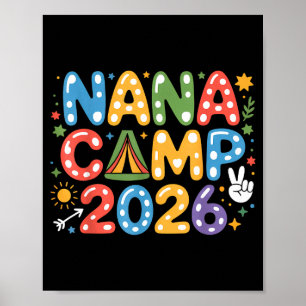 Póster Campamento de Nana 2026 tripulación de camping vac