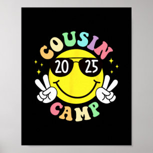 Póster Campamento de primos 2025 Campamento Fogata Vacaci