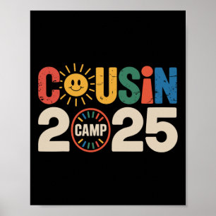 Póster Campamento de primos 2025 Campamento Fogata Vacaci