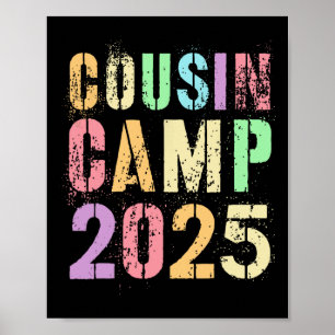 Póster Campamento de Primos 2025 Camping de verano para f