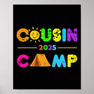 Póster Campamento de primos 2025 Camping Vacaciones de ve