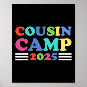 Póster Campamento de primos 2025 Divertido verano familia