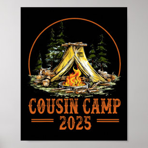Póster Campamento de primos 2025 Vacaciones familiares Ca